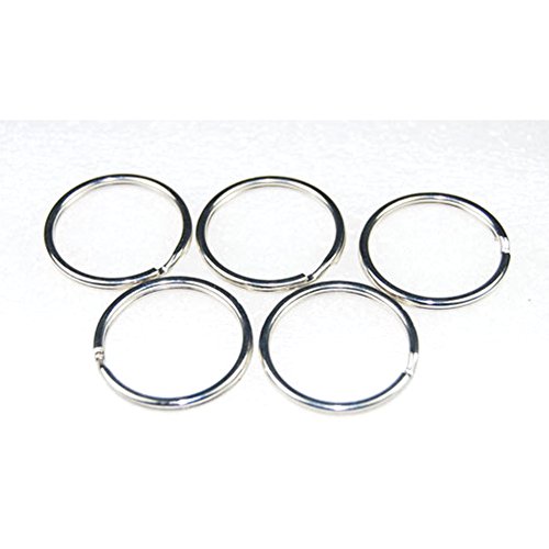 12pcs 1"(25mm) Inside Dia. Key Rings Split O-Rings Key Chain Nickel-Plated FLQ026