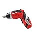Dextra 15009 4-volt Dual Angle Lithium-Ion Cordless Screwdriver Kit, Red/Black