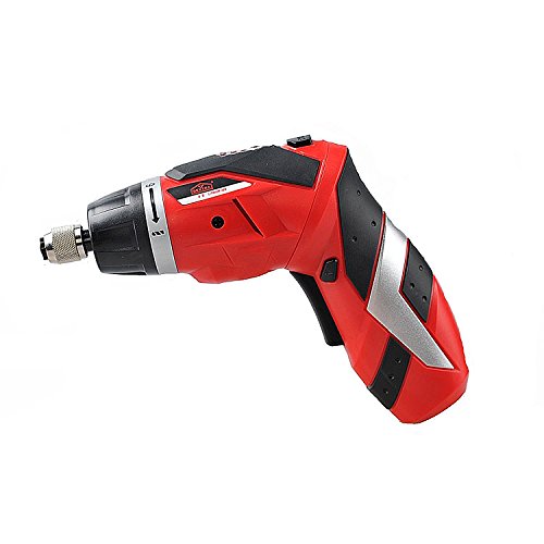 Dextra 15009 4-volt Dual Angle Lithium-Ion Cordless Screwdriver Kit, Red/Black - Thumbnail 3