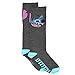 Lilo & Stitch 2 pack Knee High Socks (Shoe: 4-10 (Sock: 9-11), Stitch Blue/Grey)