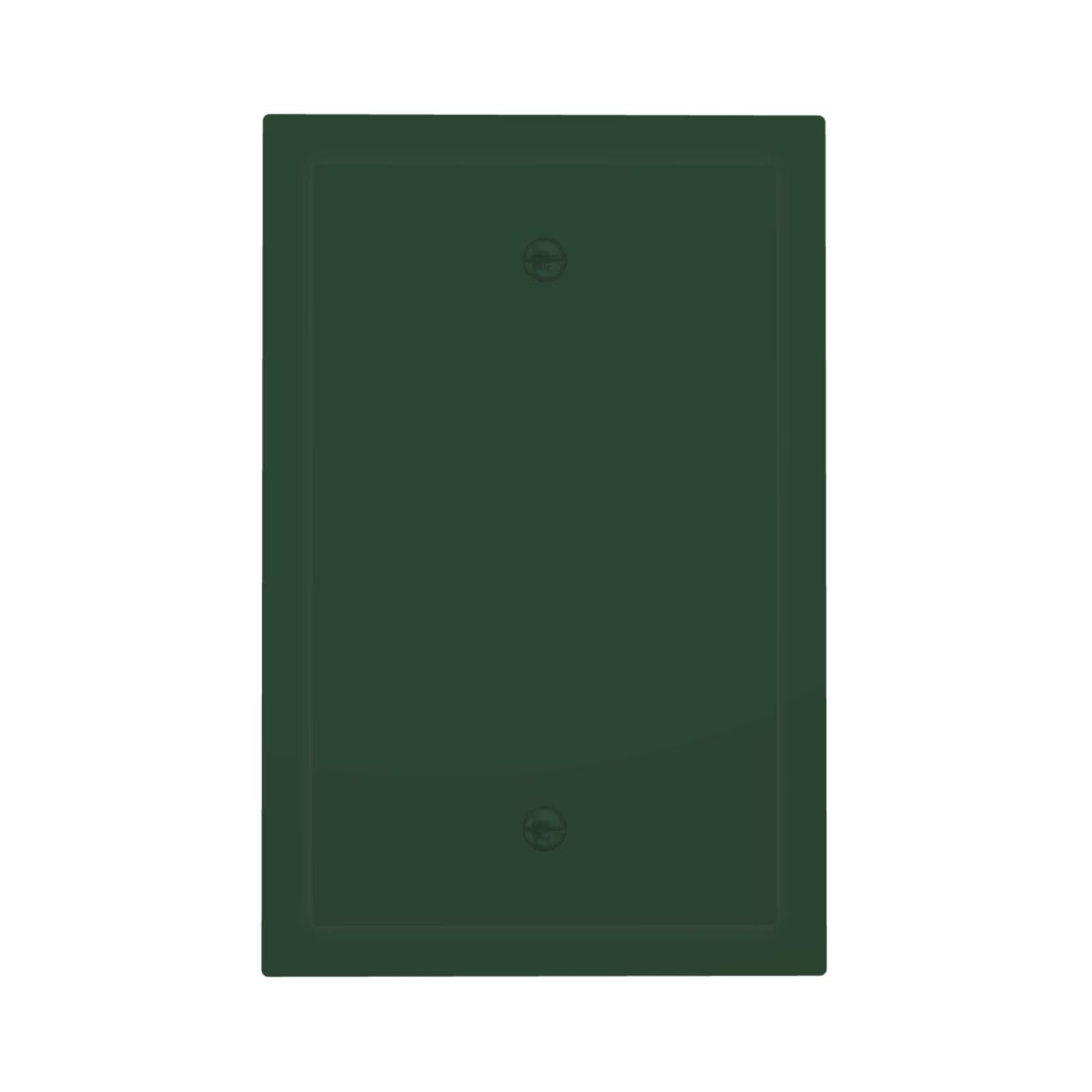 Photo 1 of LOLREAI Light Switch Cover Plate Dark Green 1 Gang Blank No Device Decorative Outlet Covers Electrical Wall Plate Switchplate for Bathroom Bedroom Home Decor