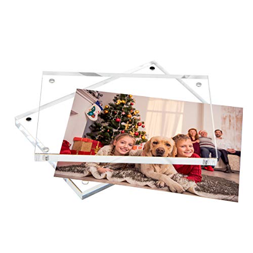 NIUBEE 5 Pack Acrylic Picture Frames 4x6 Inches, Bulk Clear Double