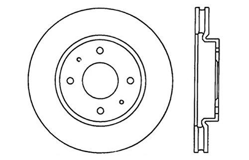 StopTech 128.46070R Sport Cross Drilled Brake Rotor (Front Right), 1 Pack