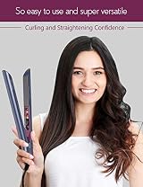ANGENIL Nano Titanium 1 Inch Hair Straightener Curler Fast Heat Dual Voltage view 2