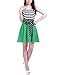 Allegra K Women Sleeveless Striped Summer Mini Skater Dress