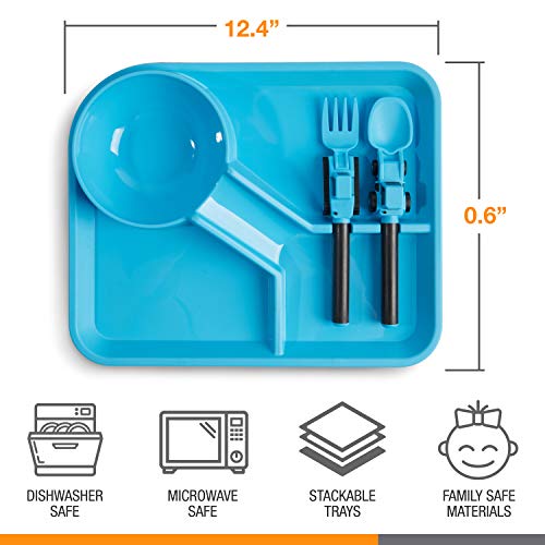 Dinneractive Dining Set for Kids 3 PC Construction Themed Dinnerware