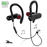 1Mii Bluetooth Headphones w/12 Hours Battery, Magnetic headphones, Sports Earphones w/Mic - Waterproof aptX HD Stereo Sweatproof Earbuds for Gym Running Workout,Noise Cancelling