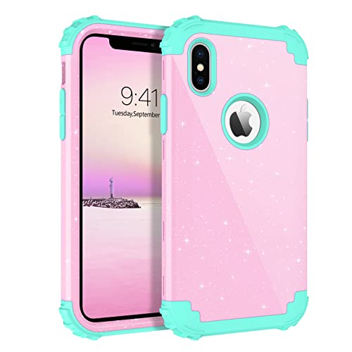 BENTOBEN iPhone Xs Phone Case, iPhone X Case, Sparkly Glitter