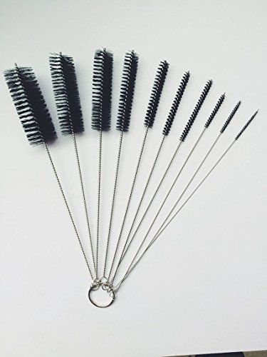 WoooowÂ® 8 Inch Nylon Tube Brushes Straw Cleaning Brush Set, for Drinking Straws, Glasses, Keyboards, Jewelry Cleaning, Etc [Updated 10 pieces]