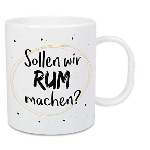 artboxONE Großer Kinderbecher Sollen wir Rum Machen' 01" von AB1 Edition - Typografie