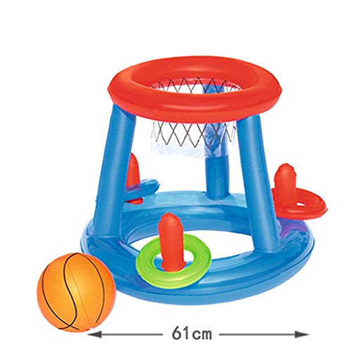image for HHei_K Giant Inflatable Floating Basketball Hoop & Blow Up Ball for Sw