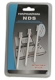 3rd Party Nintendo NDS Retractable 3 Pack Stylus Pen - White - Nintendo DS;