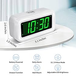 KWANWA LED Clock, Alarm Clock for Kids, 1.2inch