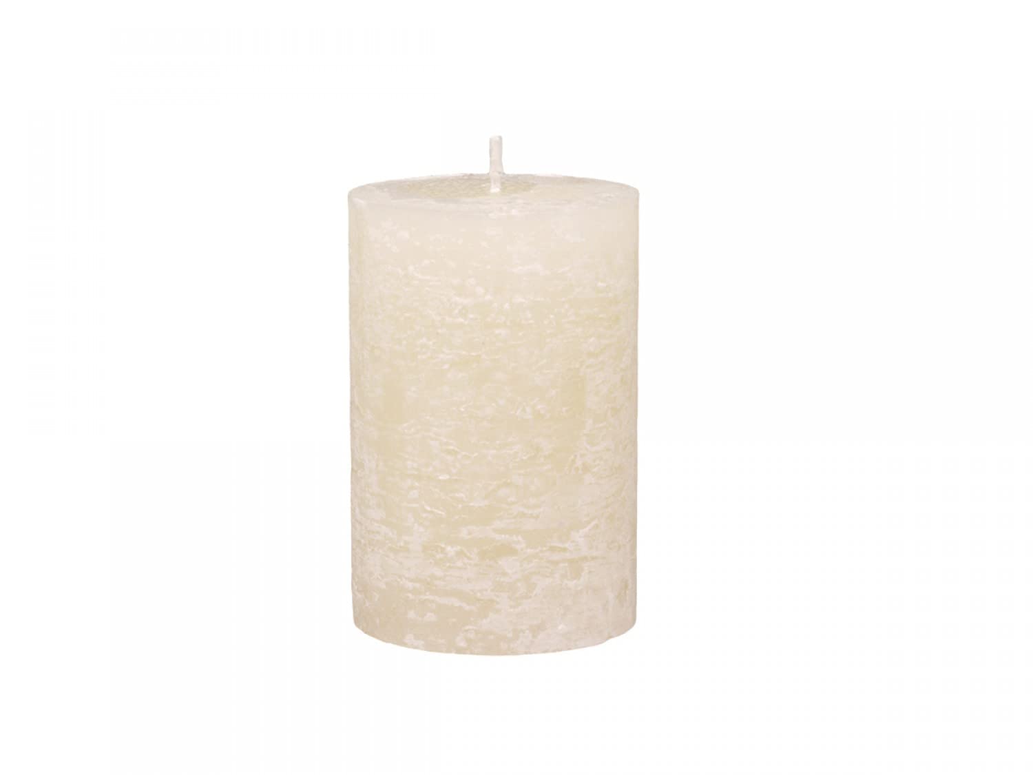 Chic Antique Macon Rustic Pillar Candle Antique Altar Candle 100% Paraffin Long Burning Time (Nude, 15 x 10 cm)