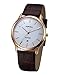 Tophill Sf210 Slim Classic Quartz Men's Wrist Watch Brown Leather Band White Dial