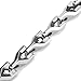 Urban Jewelry Classy Men's Solid Heavy Wheat Tungsten Carbide Bracelet - 3 Sided Links (Silver)