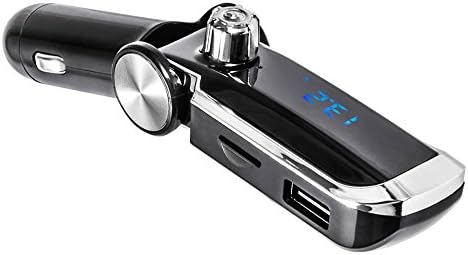 Bluetooth FM Transmitter Wireless In-Car FM Adapter Car Kit with USB Car Charger for iPhone, Samsung Android Smartphone