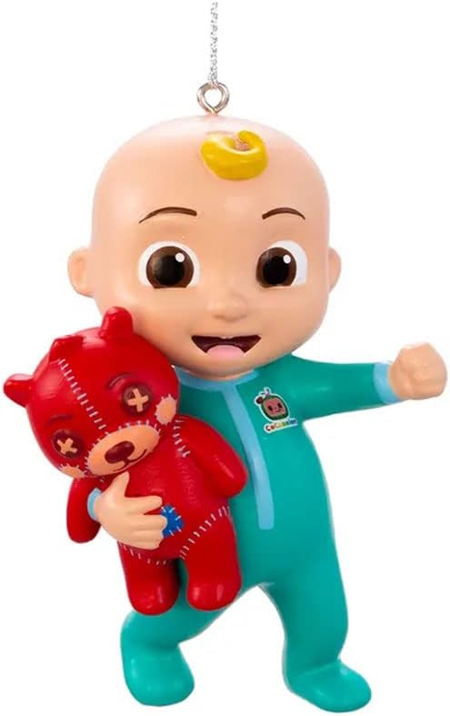 Ornaments - Cocomelon Blow Mold Christmas Ornament - Baby JJ Character with Teddy Bear Holiday Decoration