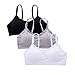 VeaRin Girl's Adjustable Seamless Cami Bra with Removable Pad,Back Hook Clasp Closure