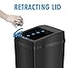 iTouchless 14 Gallon Sliding Lid Automatic Sensor Trash Can with Odor Filter System, 52 Liter Black Steel Touchless Kitchen Garbage Bin, Matte Black