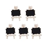 eBoot Mini Framed Chalkboard Place Cards for Weddings and Parties (5 Pack)