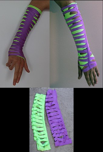 JEFF HARDY - ONE PURPLE & ONE GREEN TNA WRESTLING ARMBANDS
