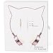 LUX ACCESSORIES Rose Gold Cat Ear Headphones Wire Frame Headset w Microphone