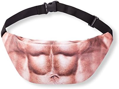 Soksar Dad Bags Fake Belly Pack Hairy Gut Unisex Fanny Handy Hip Zipper Packs Adjustable Belt Waist Hip The Bobby