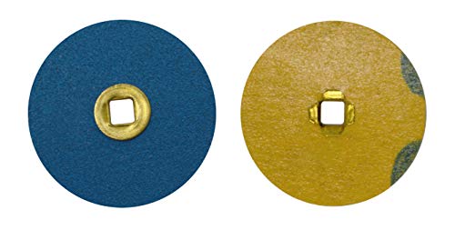 Pack of 50 Zirconia Alumina Platinum & White Metal Sanding Discs Brass Center Medium Grit 7/8