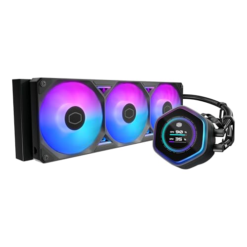 Cooler Master Atmos II 360 LCD Freeform 2.0 AIO CPU Liquid Cooler, LCD Panel, Dual Chamber Pump, 400mm Tubing, SickleFlow Edge 360 ARGB PWM, R9|Ultra 9, AMD Ryzen AM5, Intel LGA 1851 Platform