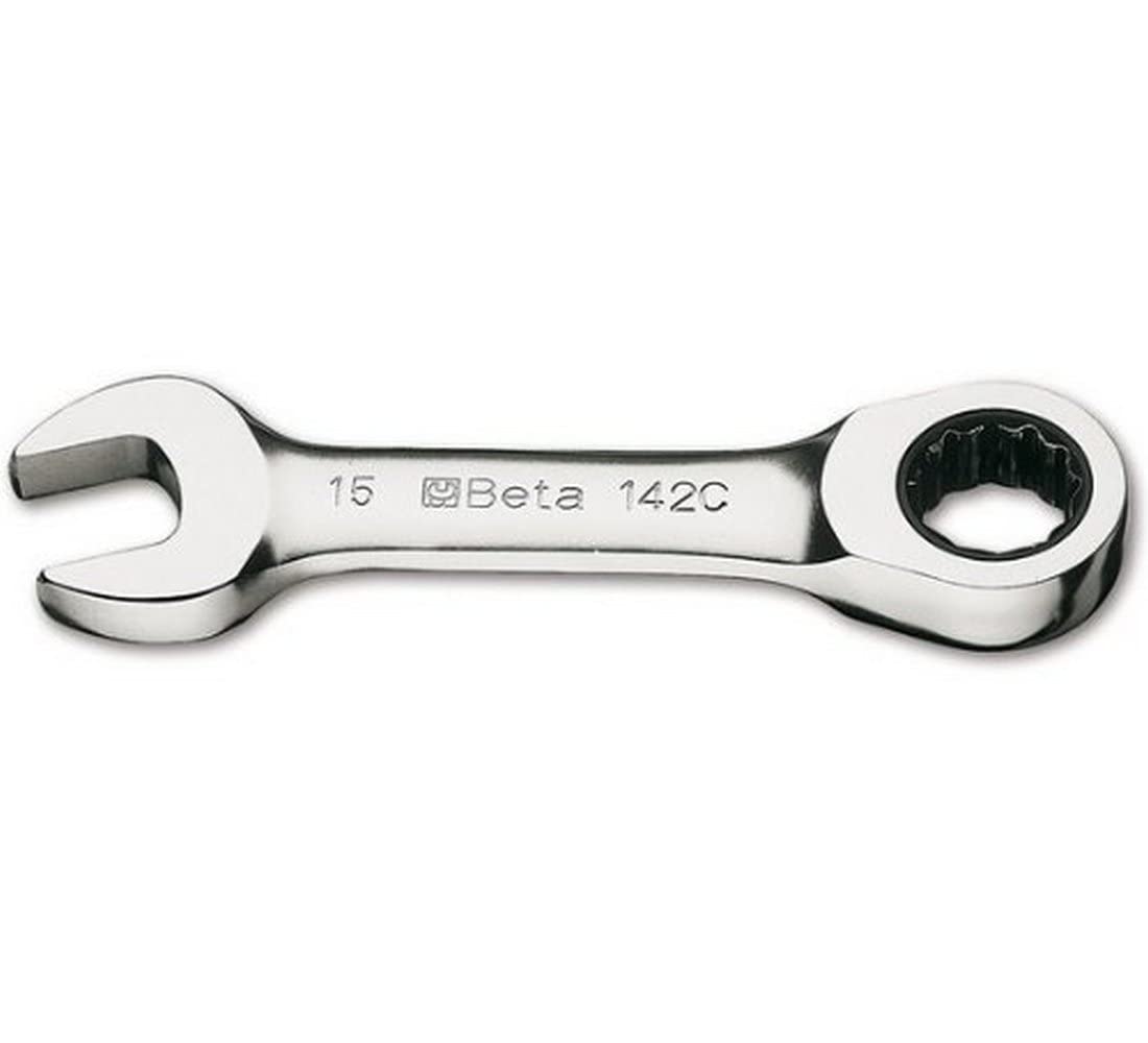 Beta 1420108 Model 142 C8 Ratcheting Combination Spanner, Straight Short Series, 8mm