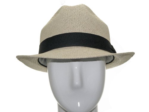 UNIQUE PACKABLE Fedora Panama straw Hat Stingy Brim