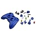 HDE Replacement Controller Shell for Xbox 360 Plastic Shell Sticks Buttons Shoulder Buttons and Triggers (Blue)
