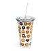 Emoji Universe: Emoji Tumblers, 16 oz (2-Pack) With Lids and Straws
