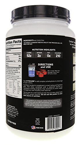 CytoSport CytoCarb 2, 100% Complex Carbohydrate Powder, 1.98 lbs. (Pack of 4)