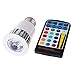 Lemonbest 5 Watt E27 RGB 16 Color Options and Memory Feature LED Magic Spotlight Bulb with 28 Key IR Remote Control, 4 Mode Flashlight Lamp (1pc)