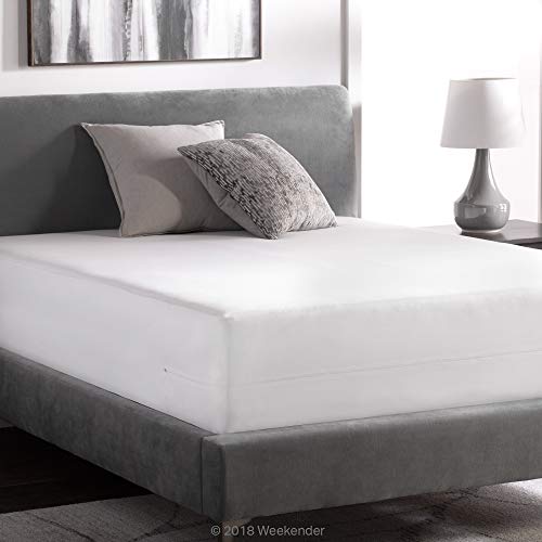 WEEKENDER Commercial-Grade Encasement Mattress Protector-Waterproof-360 Degree Protection-High Heat Dryer Proof-Bleachable-Reinforced Seams-King