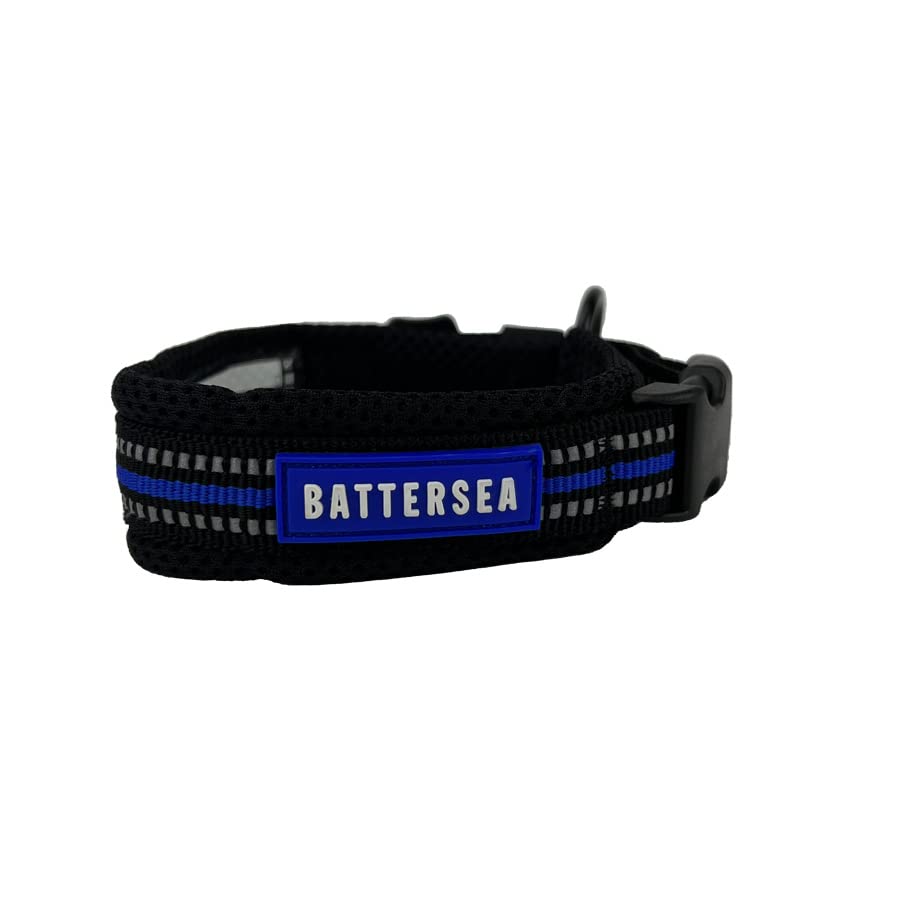 Battersea Reflective Dog Collar Blue L