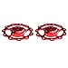 Derailleur Pulley 11T CYSKY Rear Derailleur Jockey Wheel Fit for Road Bike, Mountain Bike, MTB, BMX (2 Pack, Aluminum Alloy, Red)