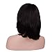 14 Inches Short Layered Bob Synthetic Heat Resistant Wig, Black Synthetic Hair Wig Natural Looking Halloween Costume Wigs with Bangs Fashion Wigs For Black Women African American Ladies Cosplay Party