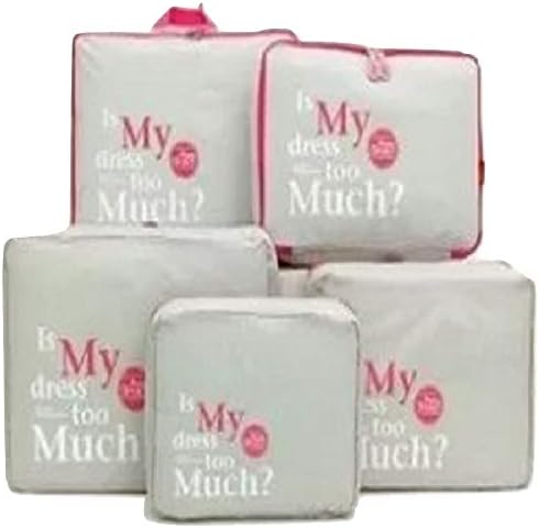 Waymore Travel Packing Cube Luggage Organizers Bag Multi Purpose Clothes Storage Pouches- Set of 5 (Grey)