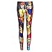 QZUnique Women's Cartoon Character Digital Printed Footless Elastic Leggings