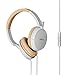 Edifier P841 Comfortable Noise Isolating Over-Ear Headphones with Microphone and Volume Controls - White