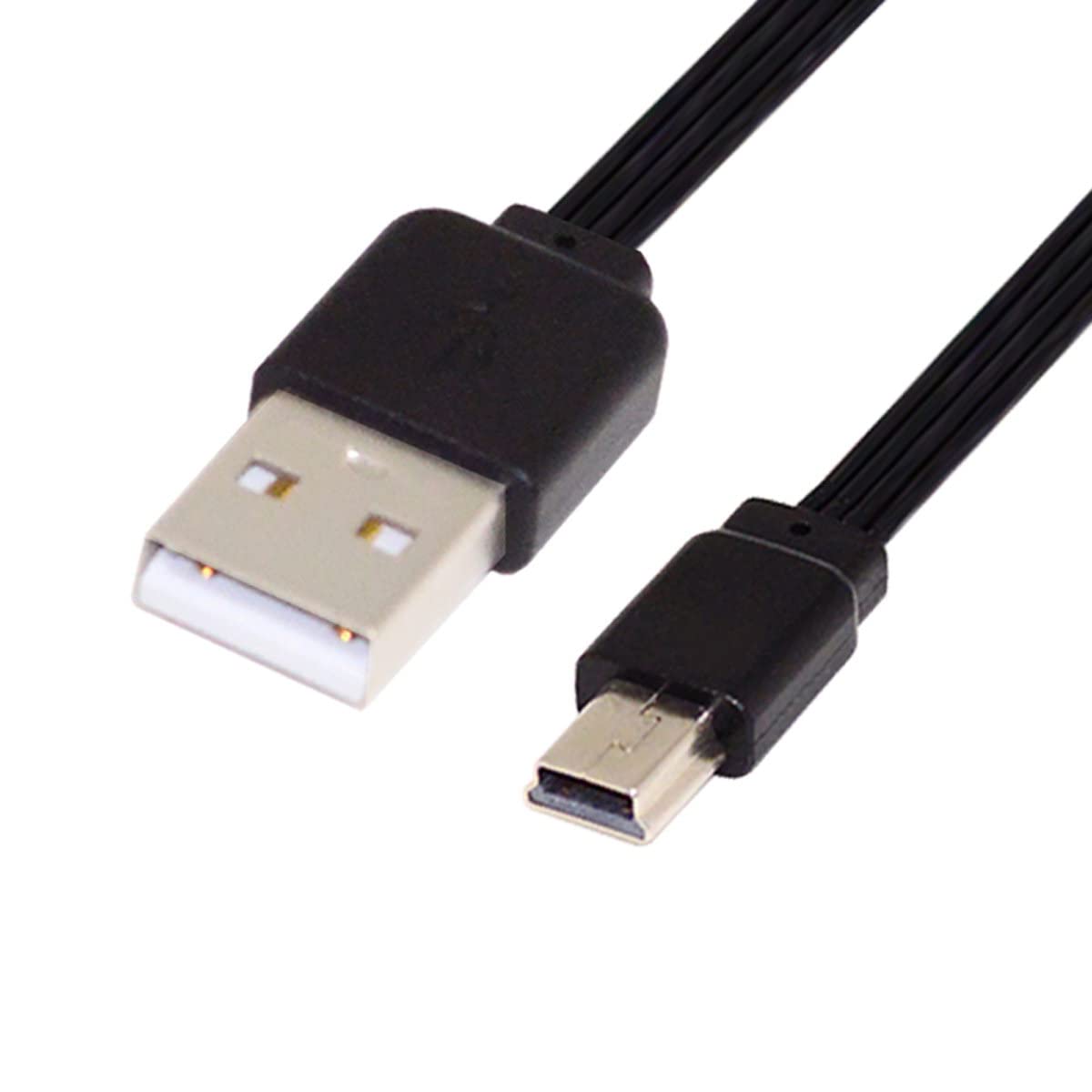 cablecc 13cm USB 2.0 Type-A Male to Mini 5Pin USB Male Male Data Flat Slim FPC Cable for FPV & Disk & Phone