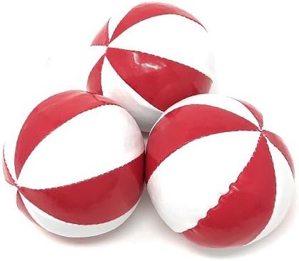 Amazon ビーンバッグジャグリングボール 8枚スター ノーマルサイズ Juggle 4 Fun 赤白 3個セット スポーツゲーム おもちゃ