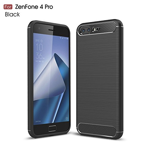 Asus Zenfone 4 Pro ZS551KL Case, KTtwo Ultra Slim TPU Bumper [Drop Protection] Scratch Resistant Rubber Soft Skin Silicone Protective Case Cover for Asus Zenfone4 Pro ZS551KL (Black)