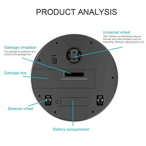 Toy Vacuum Cleaner, Mini Robot Vacuum Cleaner, Pretend Play Kids Home Cleaning Toy with Touch Switch, Housekeeping Floor Cleaning Tools for Children - Thumbnail 2