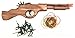 Wooden Rubber Band Gun Black Bear Destroyer Shotgun with Extra Rubber Bands Ammo and Army Men Targets