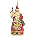 Jim Shore Heartwood Creek Church Scene Santa Stone Resin Hanging Ornament, 4.875”