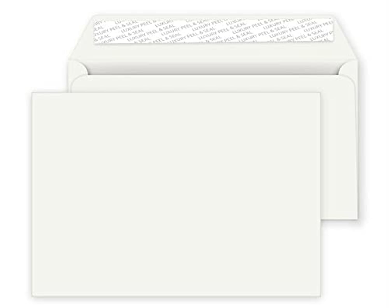 5" x 7" / 133mm x 184mm Coloured Envelopes Great for Greeting Cards, Wedding Invitations, Crafts, Business/Office - Pack of 10 Envelopes (White Peel & Seal)